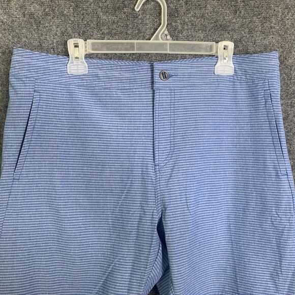 MPG Sport Shorts Men 36 NWT Hybrid Short For Land & Sea Blue Stripe Light Weight - Picture 3 of 14